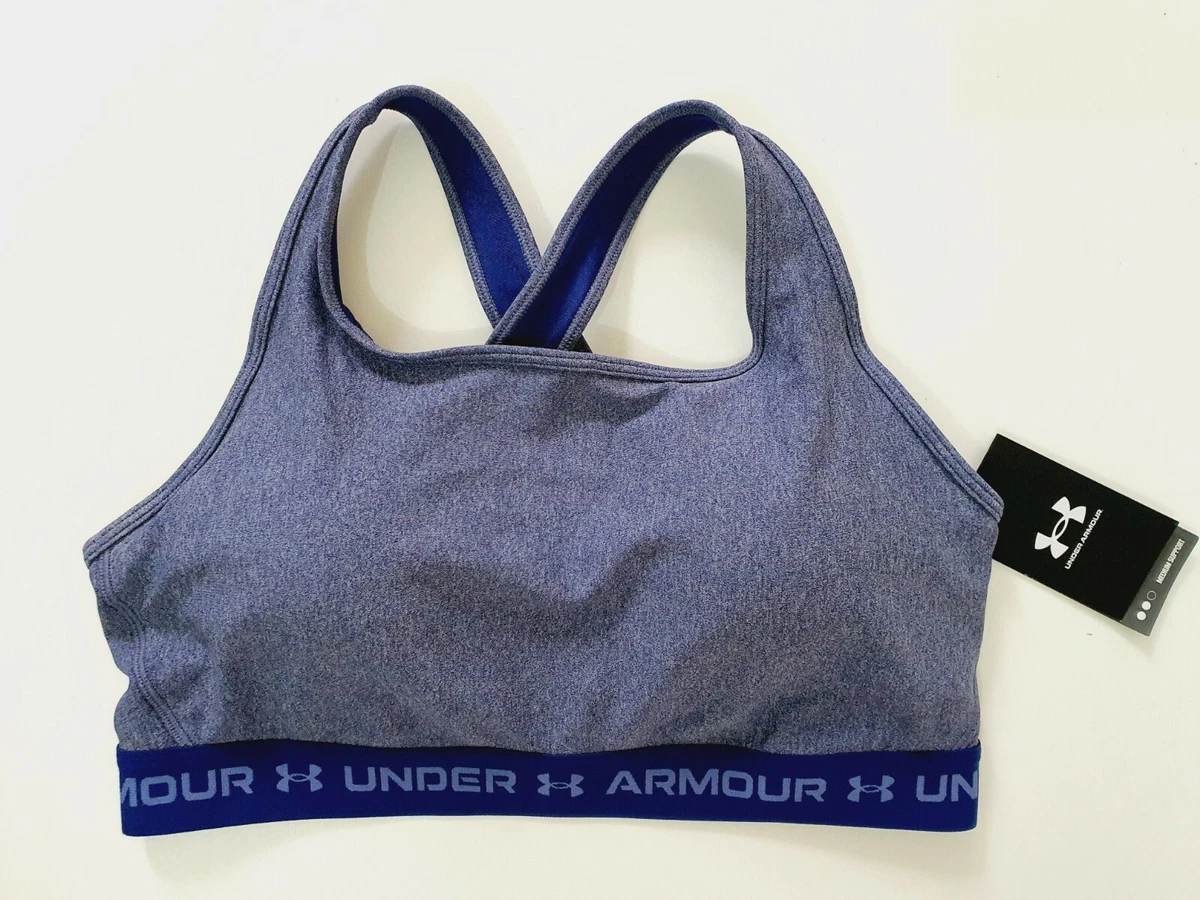 Under Armour Women's Crossback Medium Support Heather Sports Bra XXL 2XL