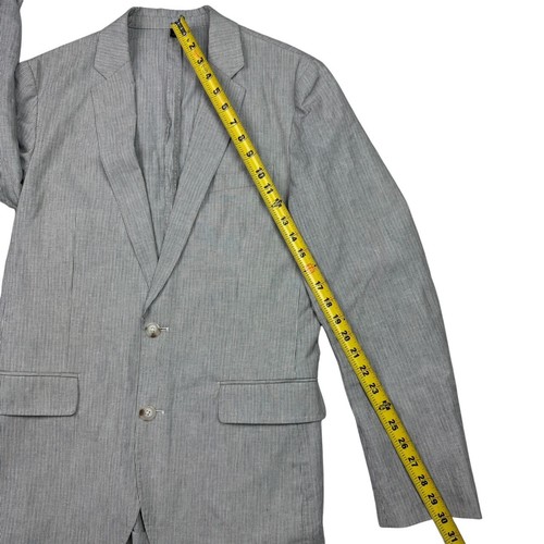 J. Crew Men's Ludlow 100% Cotton Summerweight 2-Button Blazer Gray • 36R - Picture 10 of 12