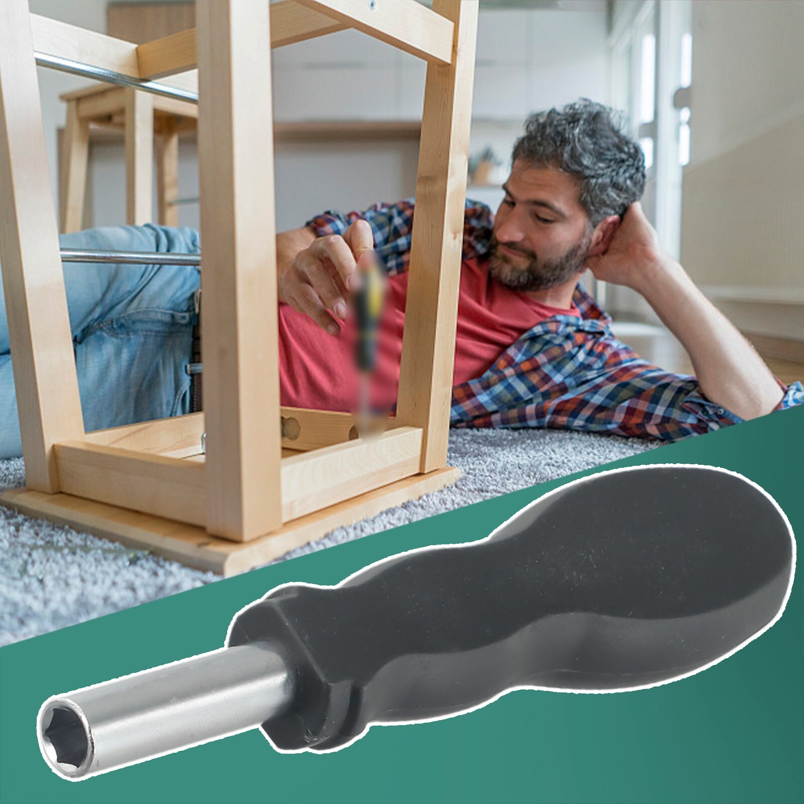 Portable 126mm Soft Grip Hex Screwdriver Extension Handle Tool