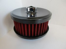 Black 4 18 Open Air Cleanerred Element 1-2 Bbl Hot Rod Rat Rod 2170bkrd