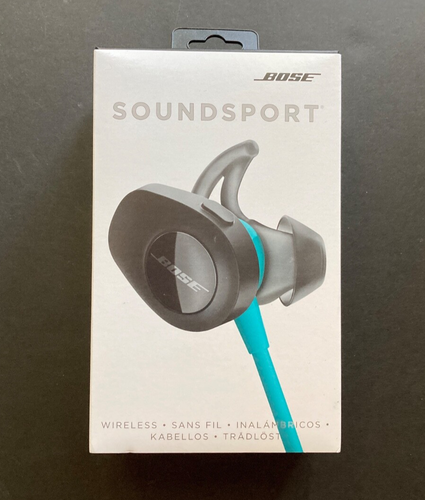 Bose SoundSport Wireless Headphones 761529-0020/Aqua/ALL ITEMS IN ORIGINAL BOX!
