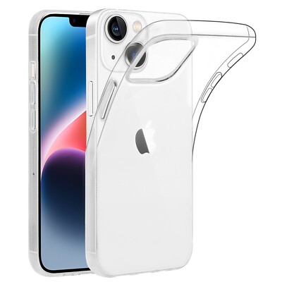 Hülle für iPhone 15 14 12 13 Plus PRO MAX Cover Stoßfest Silikon KLAR Gel