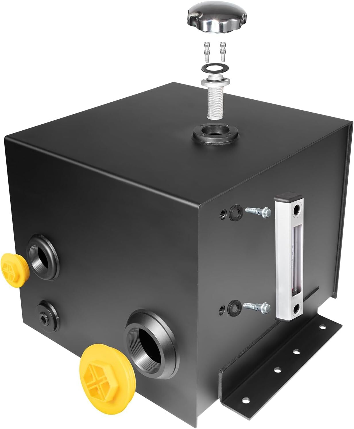 7 Gallon Hydraulic Fluid Reservoir Tank with Temp Gauge, Sight-Gauge & Breather