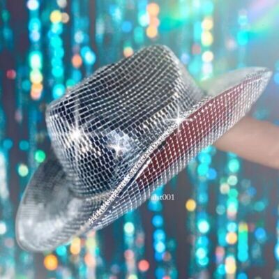 Mirror Disco Cowboy Hat Stunning Disco Ball Hats Reflective  display picture 1
