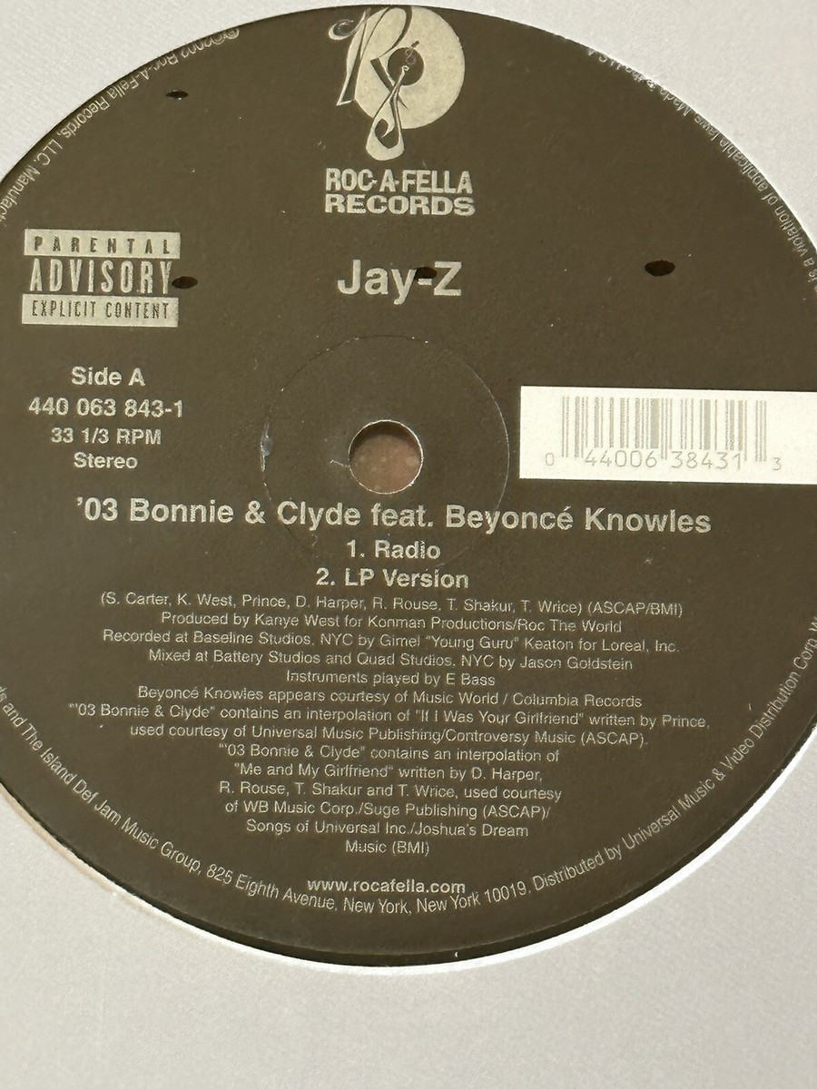 JAY-Z feat BEYONCÉ - '03 BONNIE & CLYDE 2002 US SEALED 12” VINYL