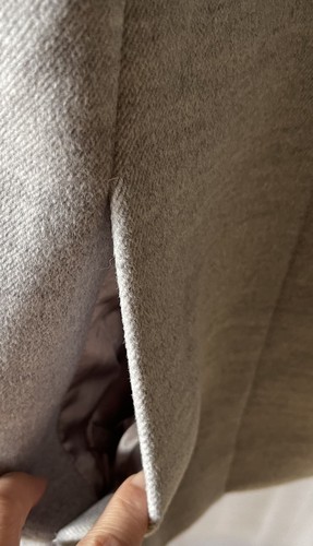 LANDS’ END Heather Gray Lined Pea Coat Jacket Hidden Buttons Women's Size 4 - Picture 6 of 8