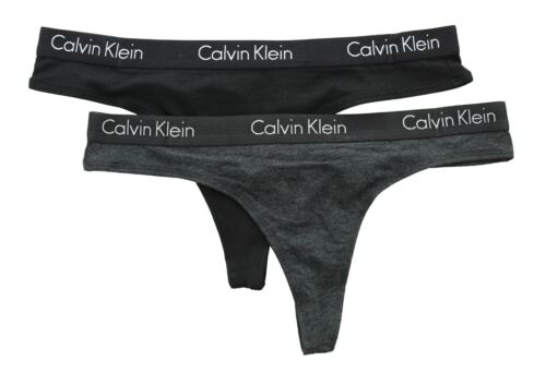 auteur Voorstellen kaping Calvin Klein Thong Panties, Lightweight Cotton Underwear, Black & Dark Gray  2-pk | eBay