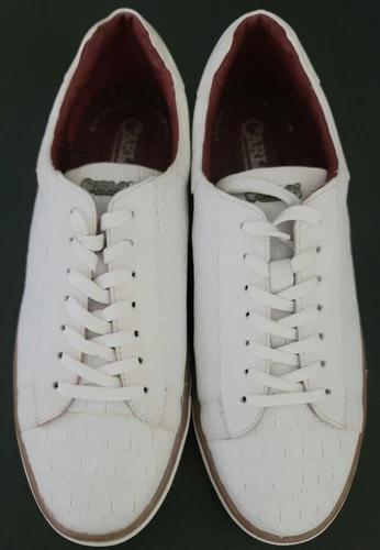 Carlos by Carlos Santana Walker Men's White Leather Sneakers Size 11D New in Box