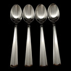 4 Gourmet Settings Chute River Dinner Soup Spoons - 8 3/8" Stainless Steel