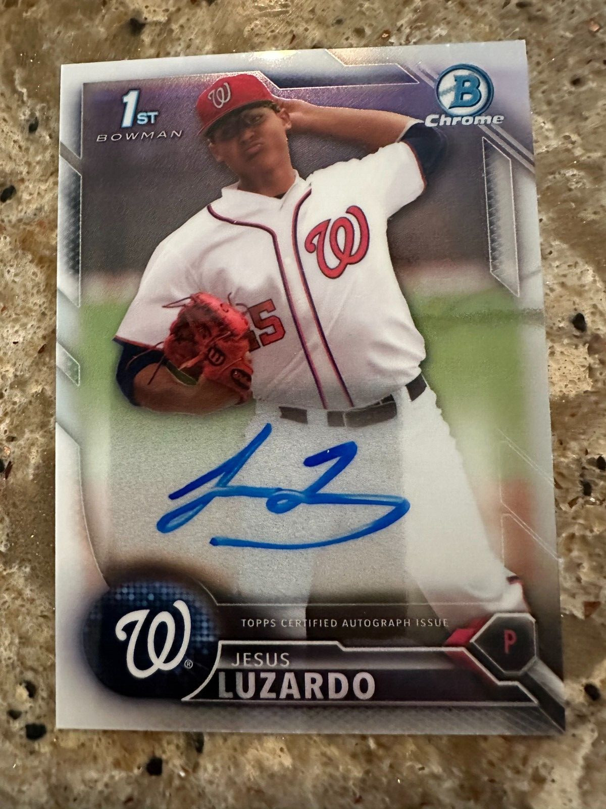 2016 Bowman Chrome Draft Pick Autographs Jesus Luzardo #CDA-JLU Rookie Phillies
