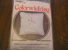 Handcrafts LTD COLORWICKING KIT Candlewicking in Color 17" Square Cosmos PILLOW