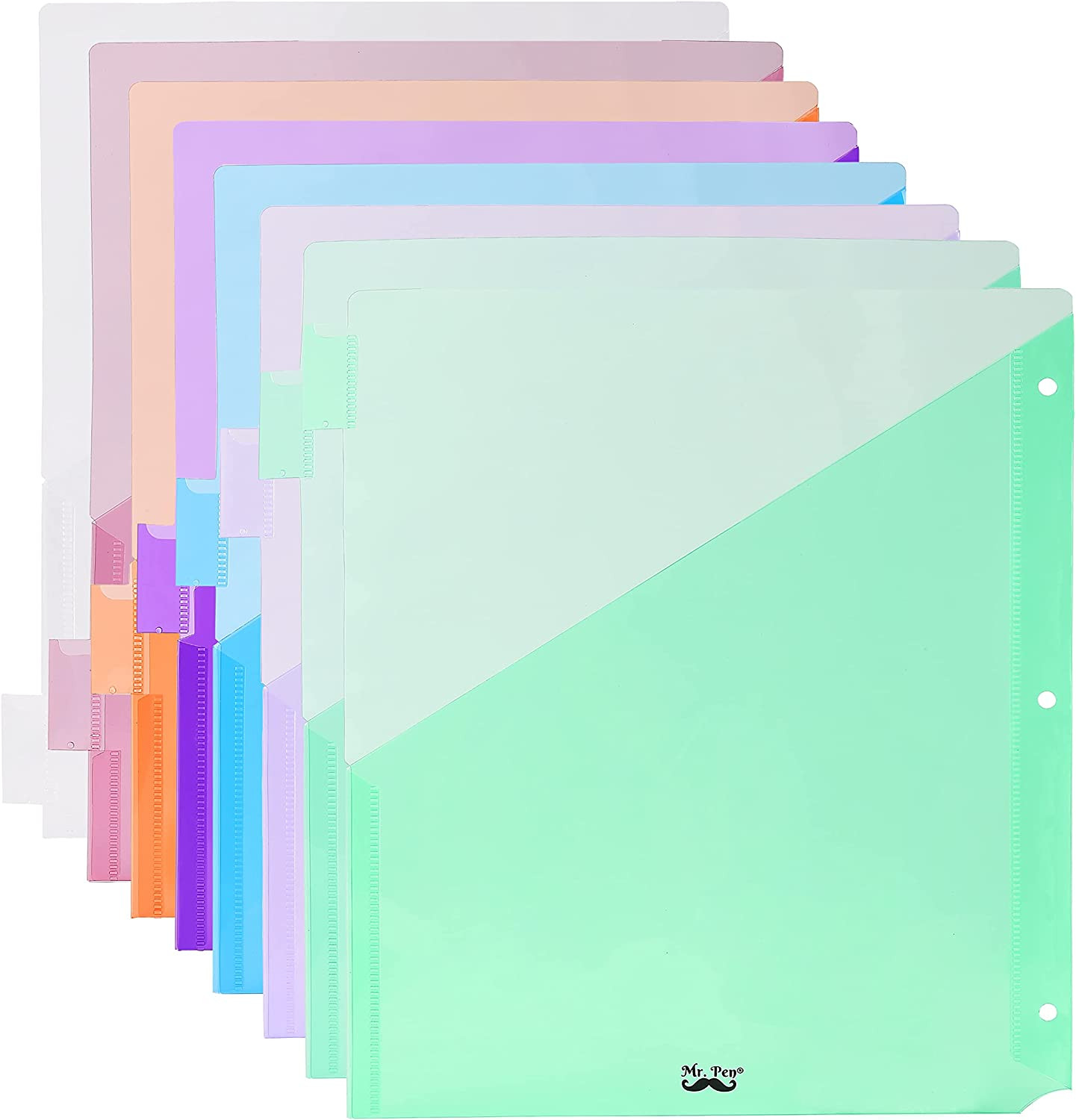 - Binder Dividers with Pockets and Tabs, 8 Pack, Pocket Dividers for 3 Ring Bind
