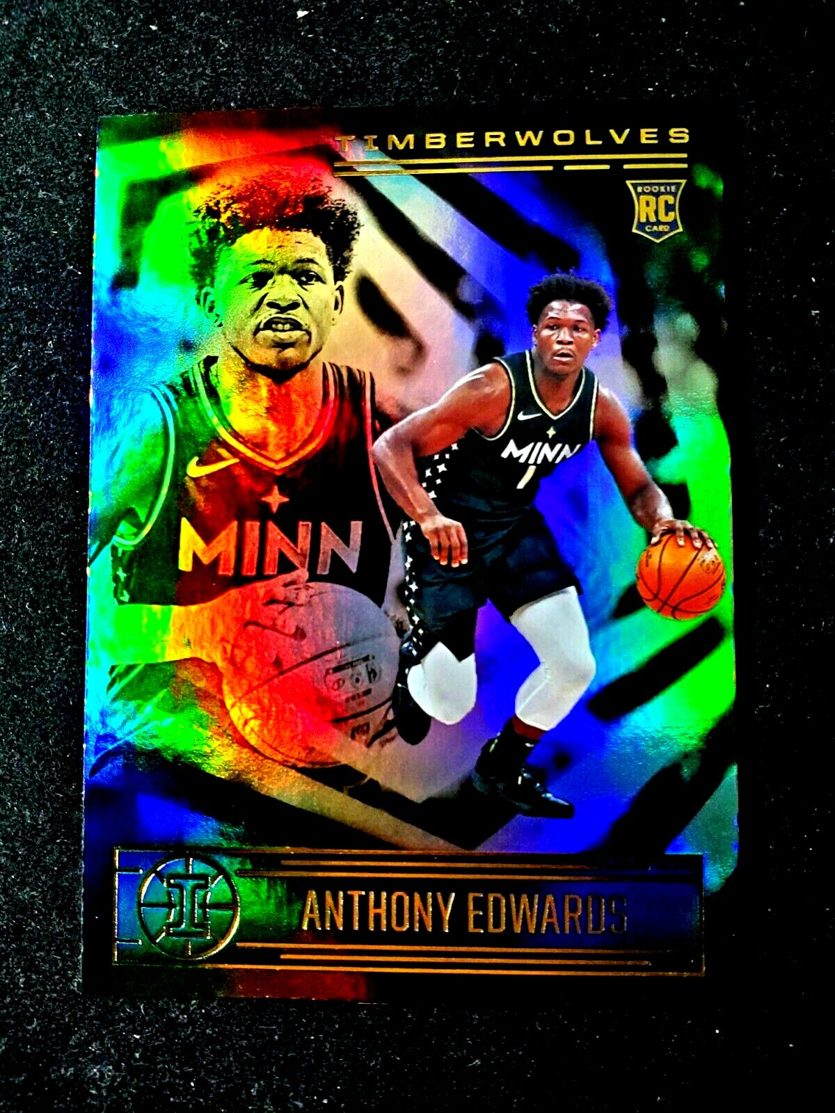 2020-21 Panini Illusions ANTHONY EDWARDS Rookie RC Emerald #152 Mint GRADE ME