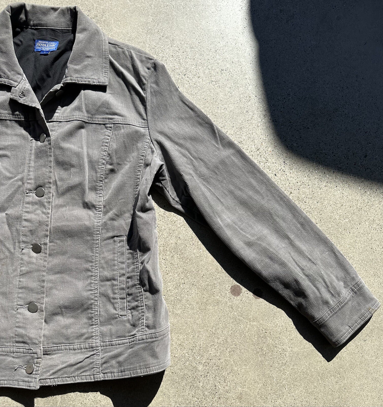 Vintage Pendleton Gray Buttoned Coat / Jacket Siz… - image 5