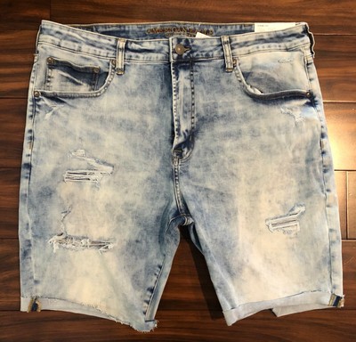 American Eagle Men/'s Size 33 Cut Off Jean Shorts At Knee Flex Fit Blue 6639-915