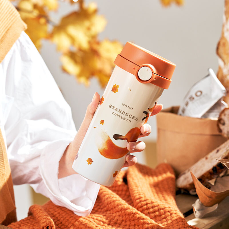 Authentic Starbucks China 2022 Autumn Fox And Maple Leaves