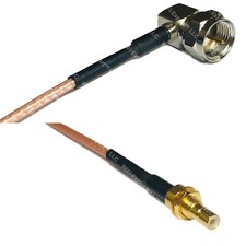 RG316 F MALE ANGLE to SMB MALE BULKHEAD RF Cable Rapid-SHIP LOT