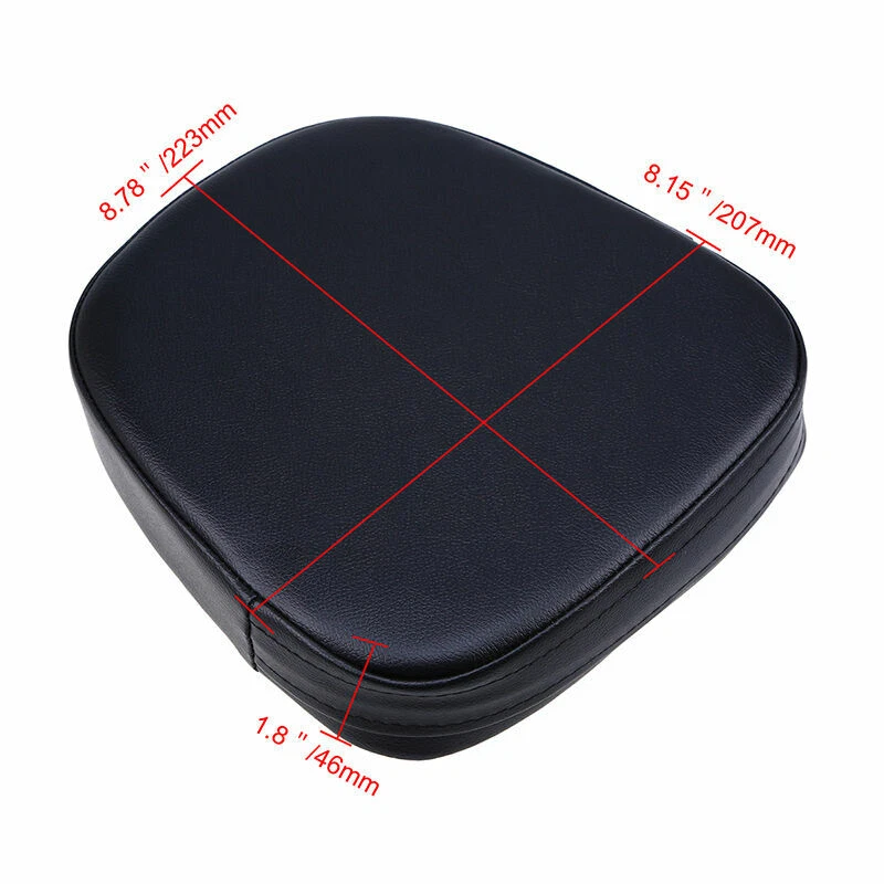 Универсальный подходит Harley Kawasaki черный мотоцикл соло спинка подушечка подушка Pillion - Изображение 4 из 4