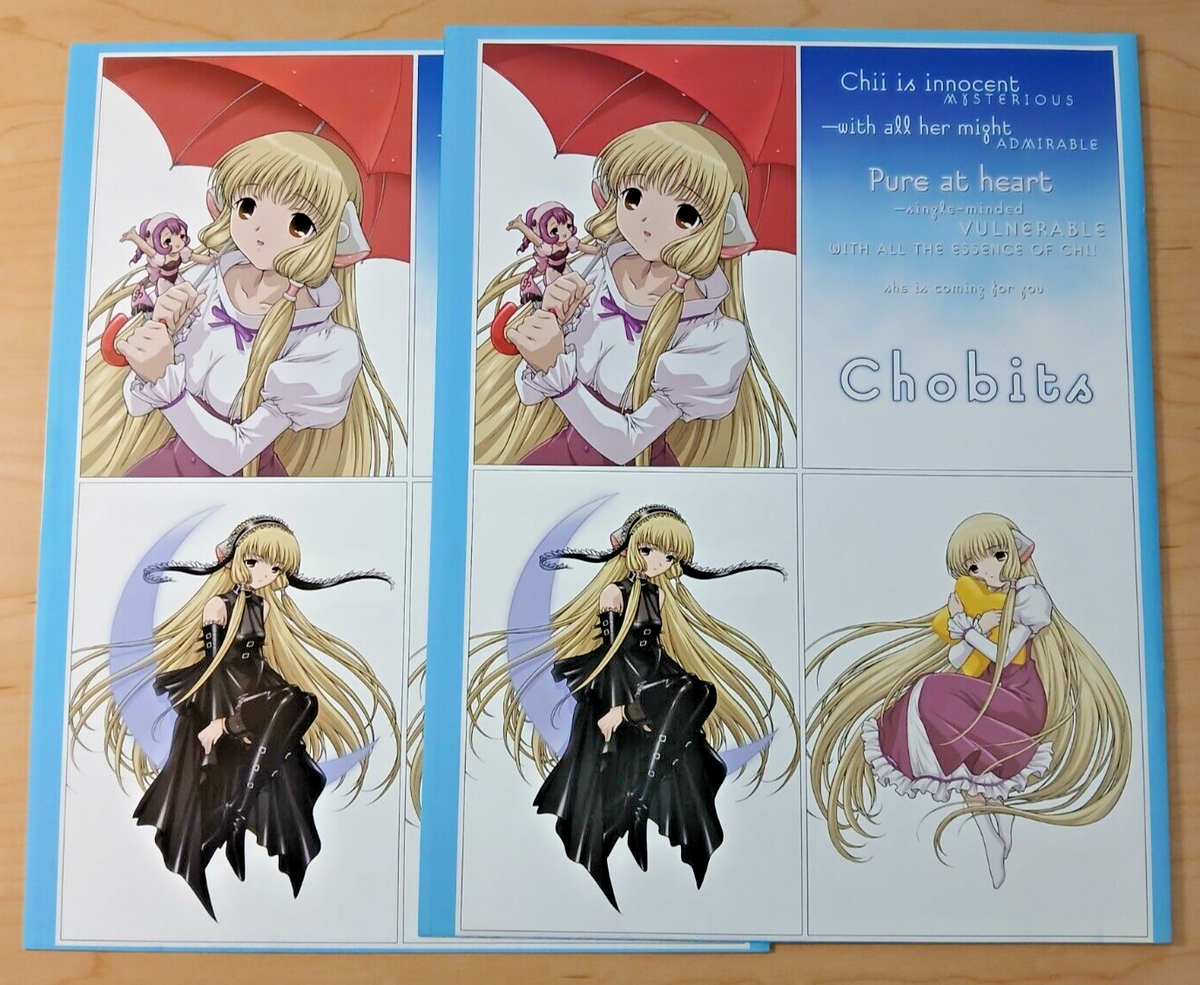 Chobits / Chii x2 (Newtype magazine anime postcard sheet set) card