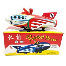 MOON ROCKET MS 353 - VINTAGE - NEW IN BOX - COMPLETE WITH RADAR DOME Tin Toy