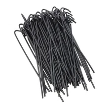 Black Aluminum Tie Wire for Chain Link Fence, 8 1/4" Long 9 Gauge (Bag of 100)