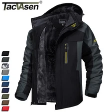 Men's Outdoor Ski Snow Jacket Mountain Hiking Warm Fleece Lined Winter Work Coat