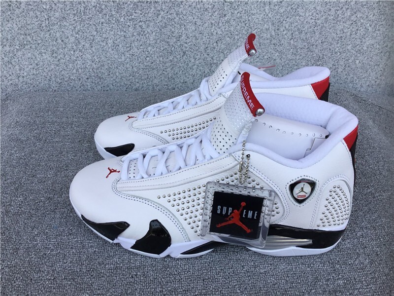 Supreme×Nike AirJordan14 Retro White/Red Supreme × Nike Air Jordan 14 Retro White/University Red
