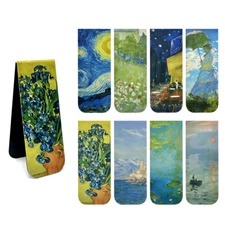 ​Wrapables Magnetic Bookmarks, Page Marker, Page Clips (Set of 8), Artist