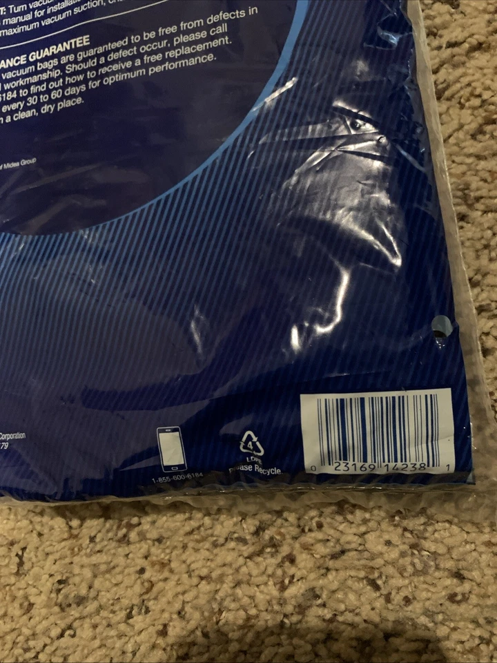 Bolsas de aspiradora Ultra Care Eureka RR 3 bolsas 20-1073 NUEVO SELLADO ~ 61115B 63295A 62437 Foto 4 de 4