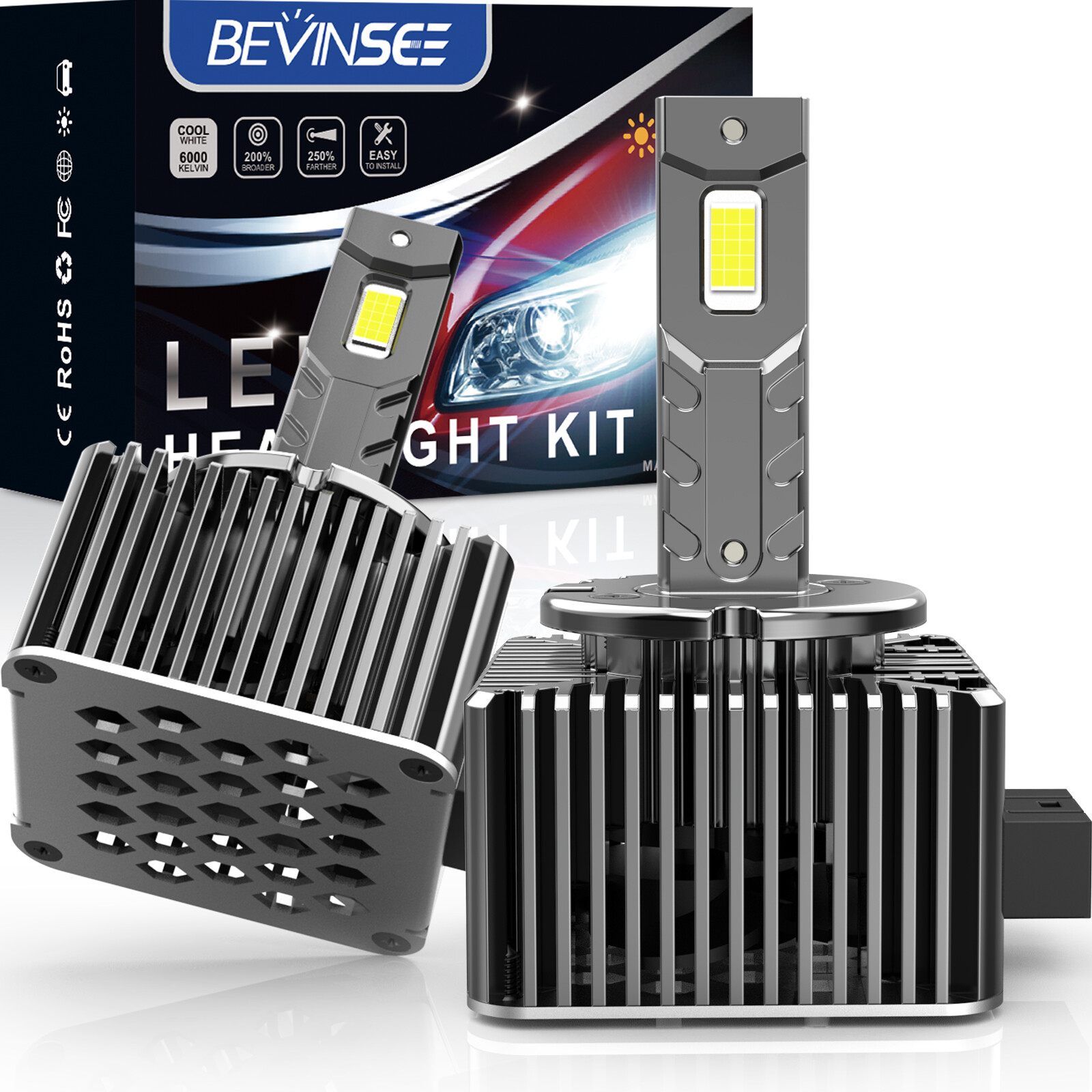 Ampoule D1S LED 6000K puissante feux haut et bas pour Mini R58 2010-2015
