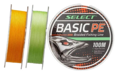 Select Basic PE hell grüne 4-fach geflochtene Schnur 100m 0,08-0,18mm Raubfisch