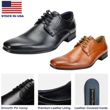 Men's Classic Formal Oxfords Lace Up Leather Lined Dress Party Shoes Size 6.5-15