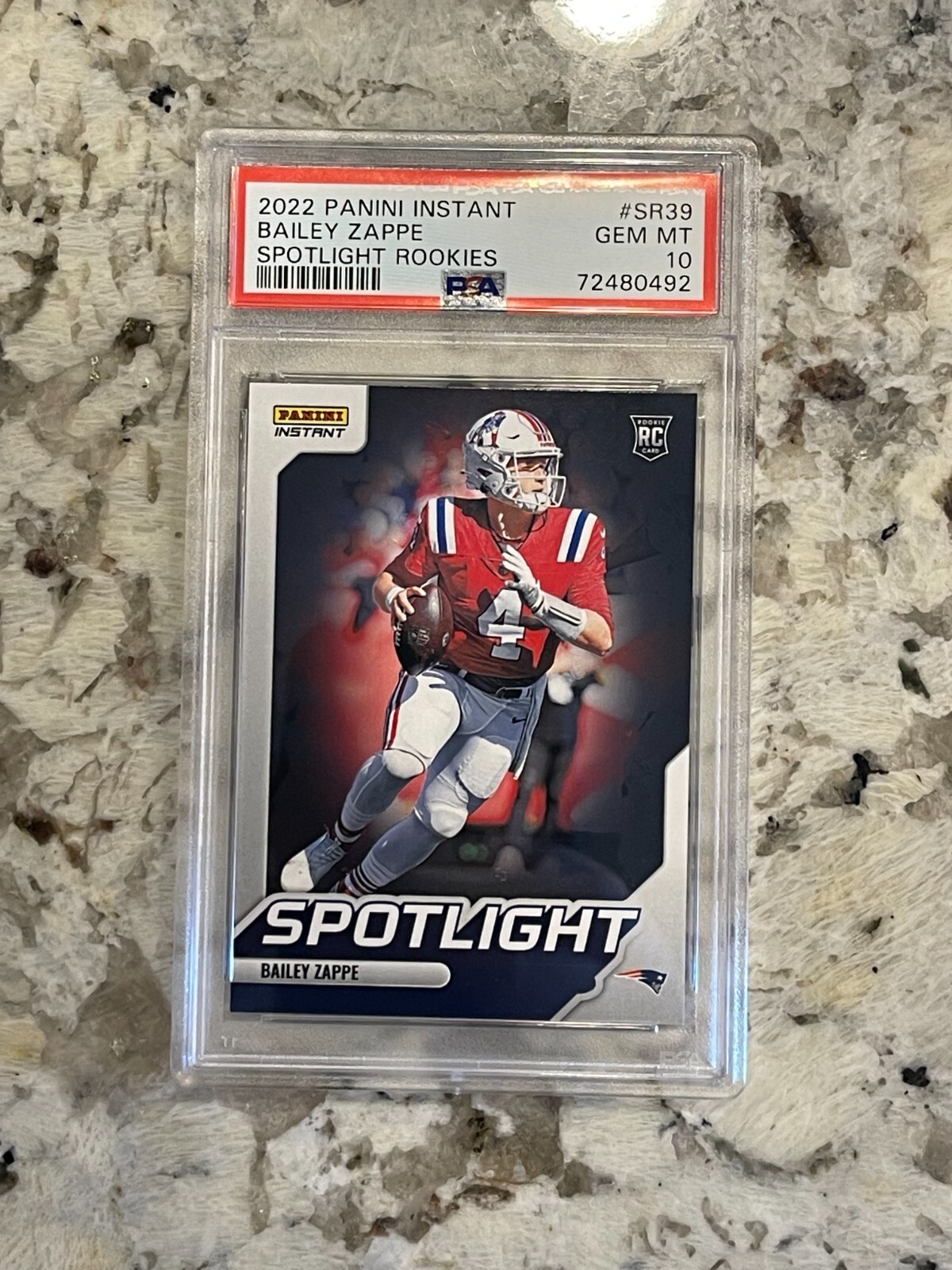Bailey Zappe Panini Instant Spotlight Rookies #SR39 Base