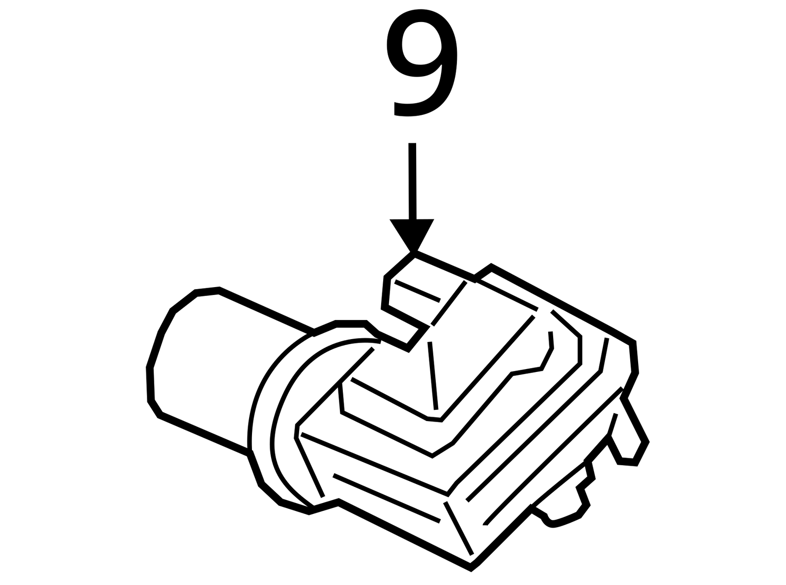 2016 Honda Civic Front Windshield Wiper Motor OEM 126K Miles