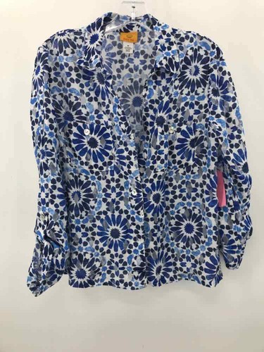 Pre-Owned Ruby Road Blue Size 10 Button Jacket