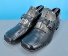 Men's VTG NOS 70s Blue  Grey 2 Tone Disco Buckle Shoes Sz 9 1970s Douglas