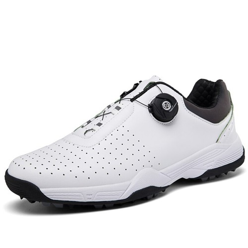 Herren Leder Golfschuhe Wasserdicht Rutschfest Leder Outdoor Trainingsschuhe  - Bild 20 von 20