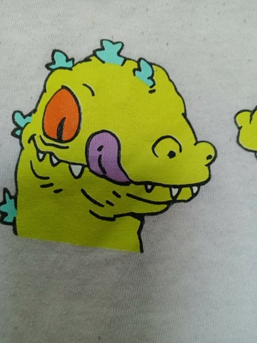 Nickelodeon Damen 2019 Viacom Rugrats Reptar Langarm rosa T-Shirt - Bild 8 von 8