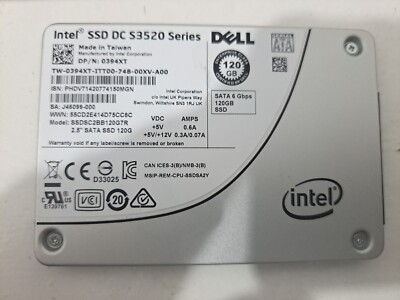 Dell 120GB SATA 2 5 6G SSD SC2BB120G7R In PowerEdge C Series Caddy 394XT