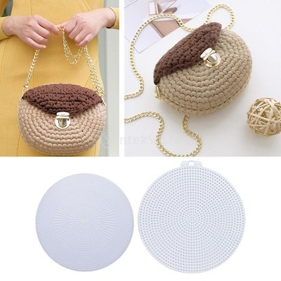 10 Stück Kunststoff Leinwand Netz Gitter Blätter Platte Stickerei Stricken Tasche