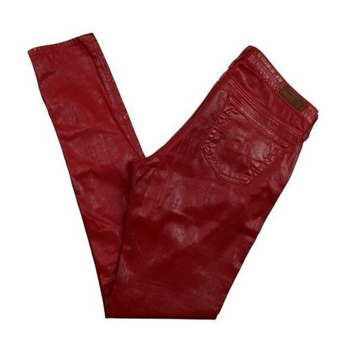 AG ADRIANO GOLDSCHMIED Damen 27R Super Skinny Fit Coated Jeans ROT - Bild 9 von 16