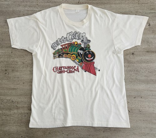 Vintage 80s Chattanooga Choo Choo Single Stitch T-Shirt L Train Tennessee...