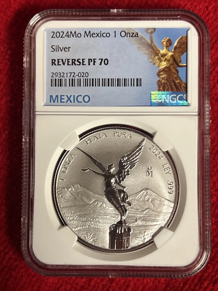 2024 Mexico 1 Onza Silver Reverse Proof Libertad NGC RPR 70 Mexico 🇲🇽 Label - Image 3 of 4