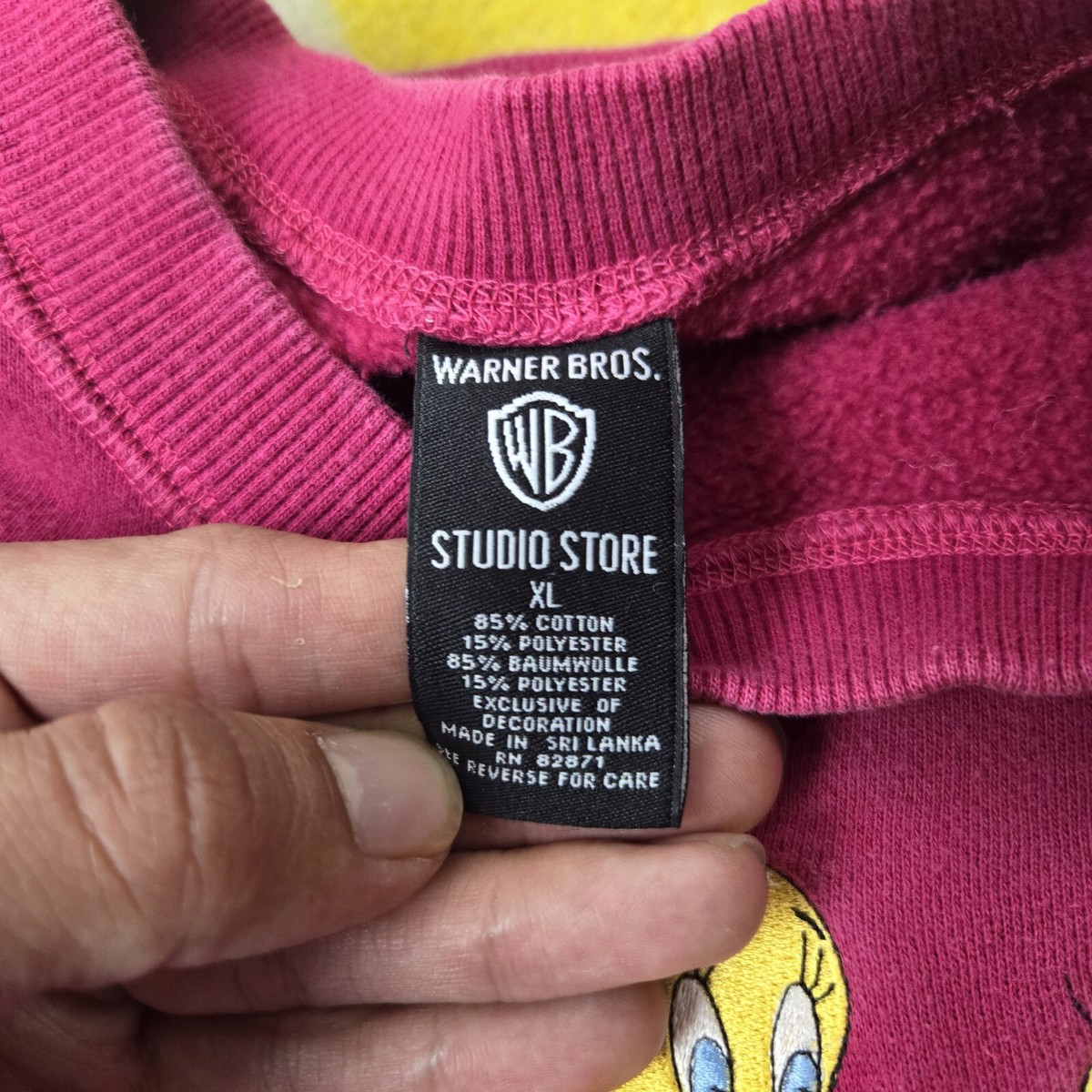 90's USA製　Looney Tunes Tweety sweat s-l400.jpg