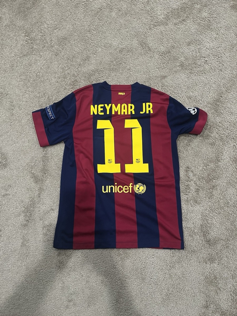 RARE Neymar Jr Barcelona 2014-2015 UCL Final Jersey Shirt Large