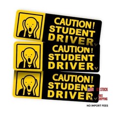 Funny Reflective Student Driver Magnet for Car - New Driver Safety Warning
