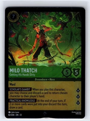 Milo Thatch - Getting His Hands Dirty 82/204 Lorcana Wilds Unknown Cold Foil NM