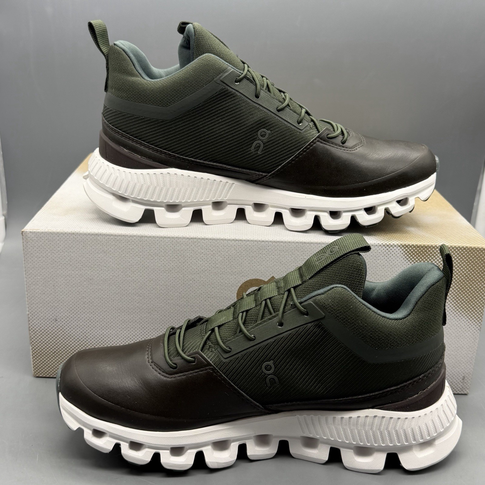 ON CLOUD Hi Waterproof Women’s 5 Athletic Running Walking Shoes ‘Fir/Umber’ NWB image 3