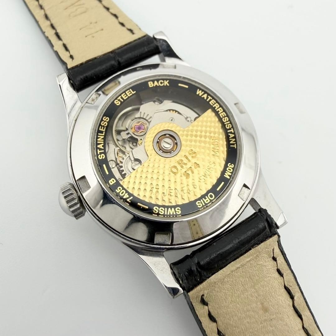 Oris 7405B Pointer Date Automatic Black Dial Unis… - image 3
