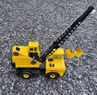 Tonka Crane with Clamshell Bucket Vintage Truck Yellow Pressed Steel